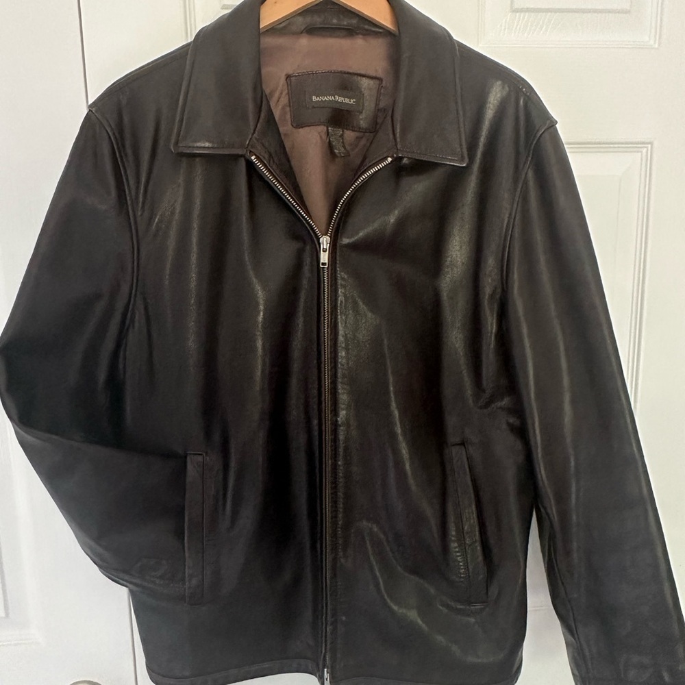 Banana Republic Dark Brown (chocolate) Leather Jacket